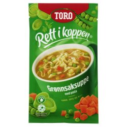 Grønnsaksuppe m/Pasta Rett i Koppen